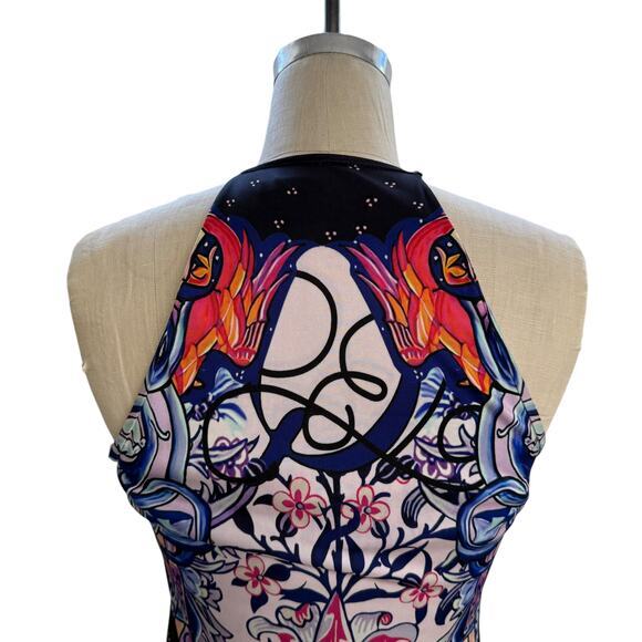 Mary Katrantzou Maxi Dress Size L Siren Print Made in The UK - Picture 7 of 10